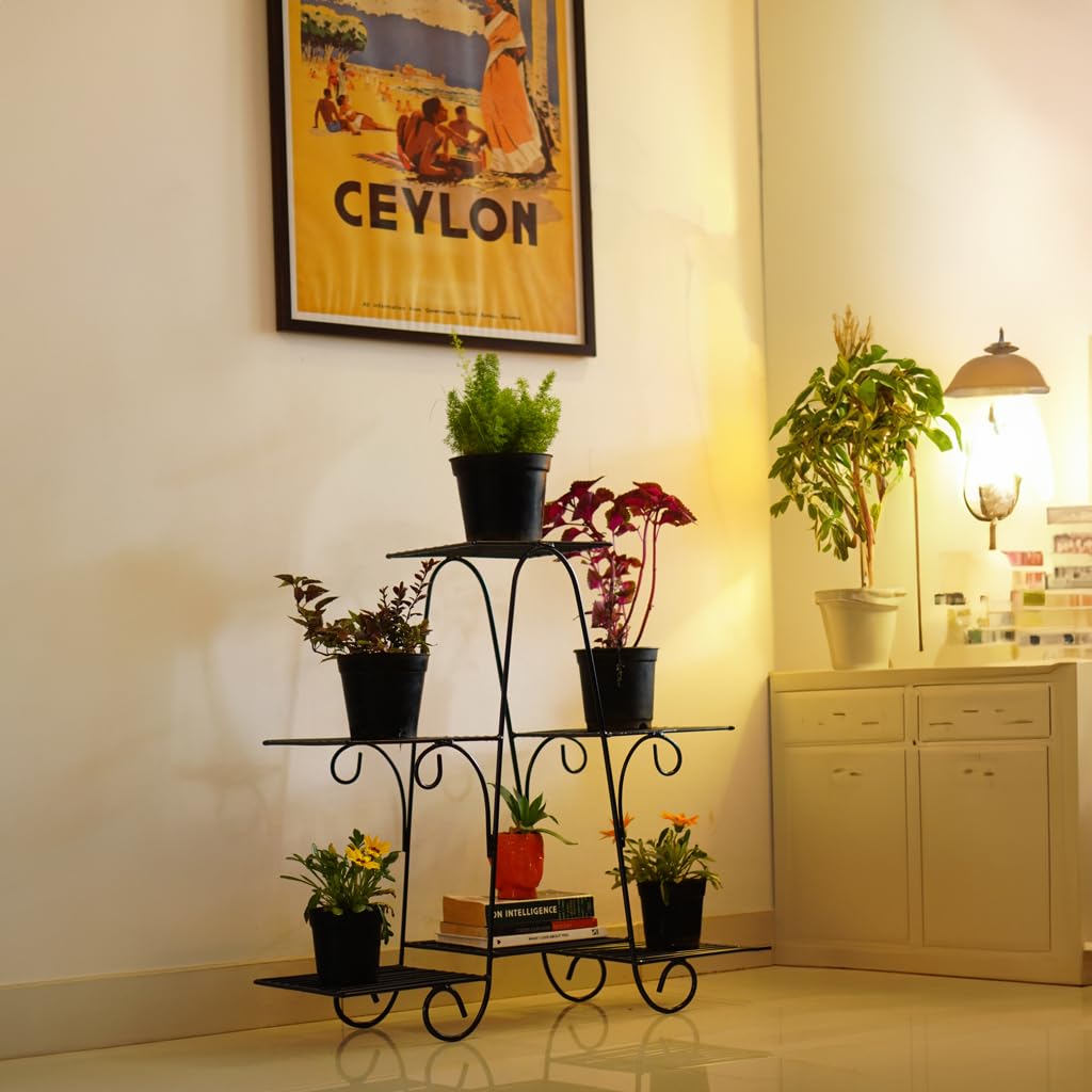 UnitedCrafts Metal 6 Pot Stand-Indoor/Outdoor Decoration