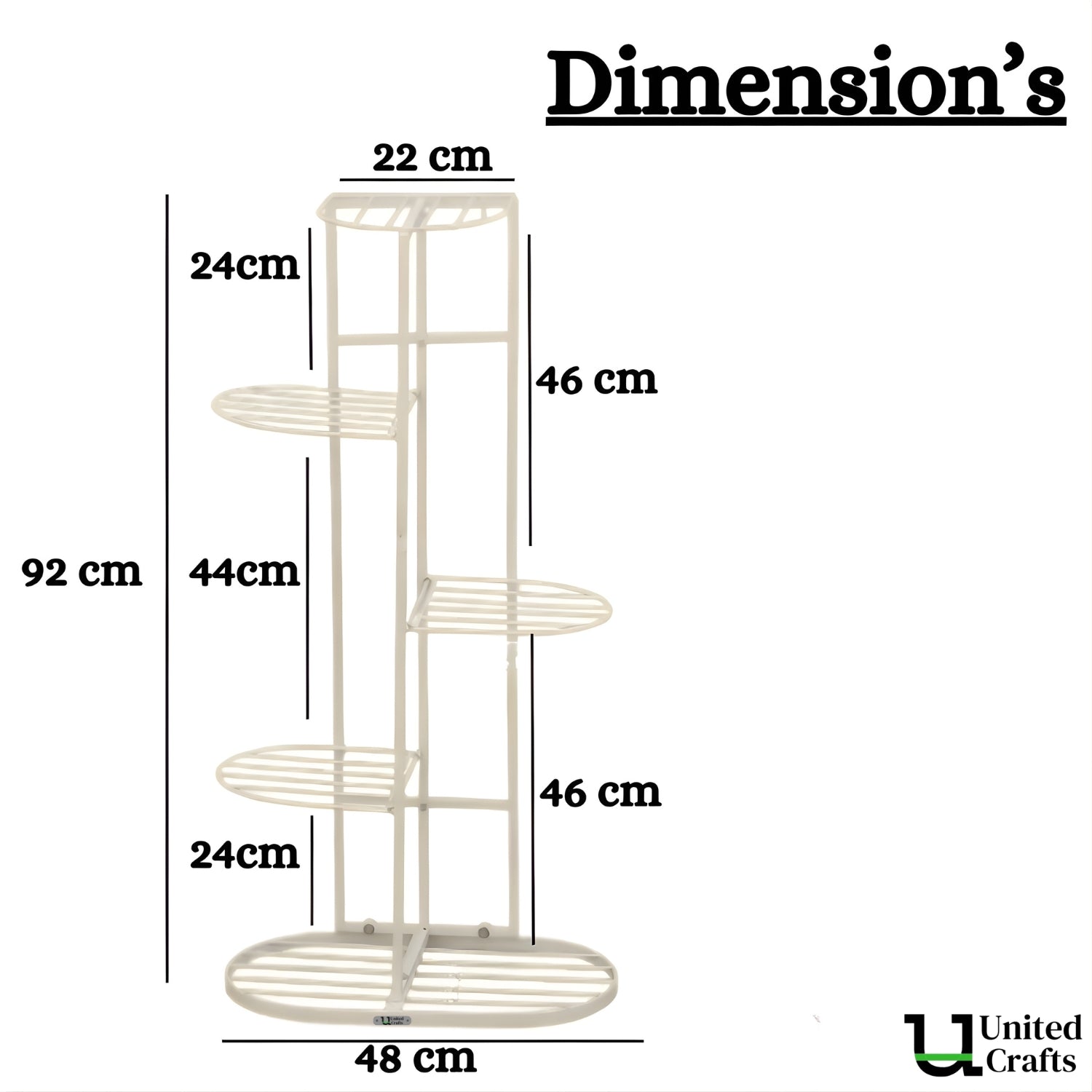 UnitedCrafts MILO 6 Tier Metal Plant Stand -7 Potted Multiple Shelves