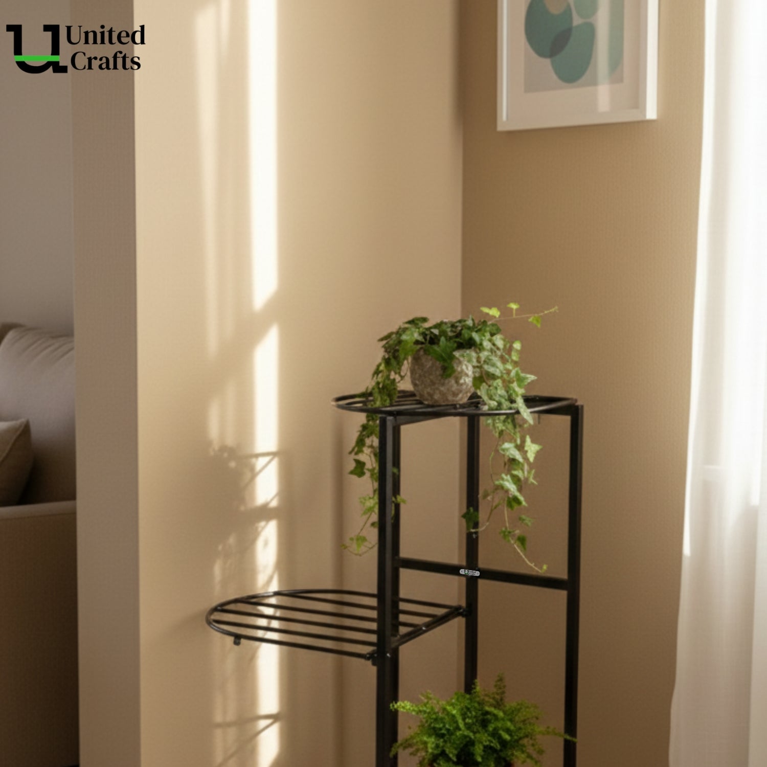 UnitedCrafts MILO 6 Tier Metal Plant Stand -7 Potted Multiple Shelves