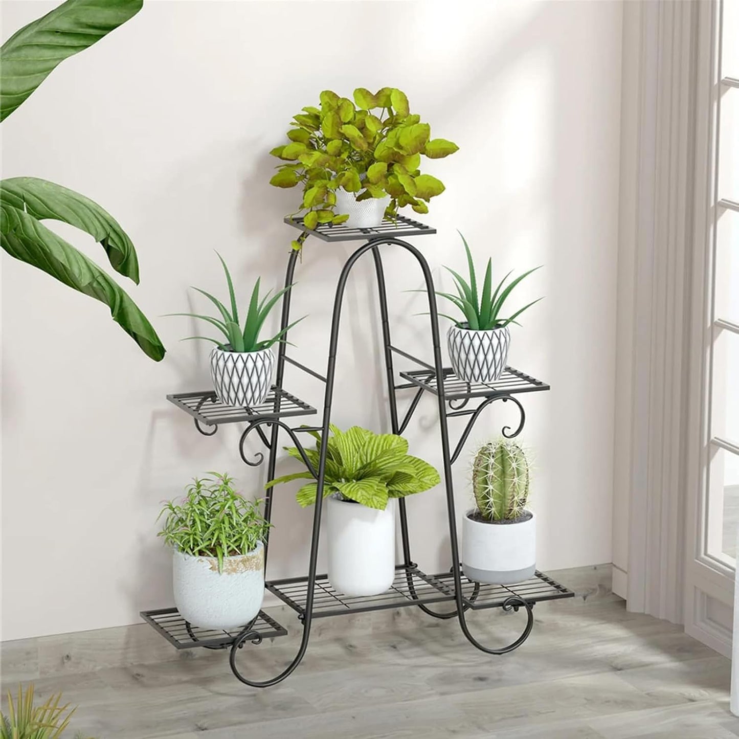 UnitedCrafts Metal 6 Pot Stand-Indoor/Outdoor Decoration