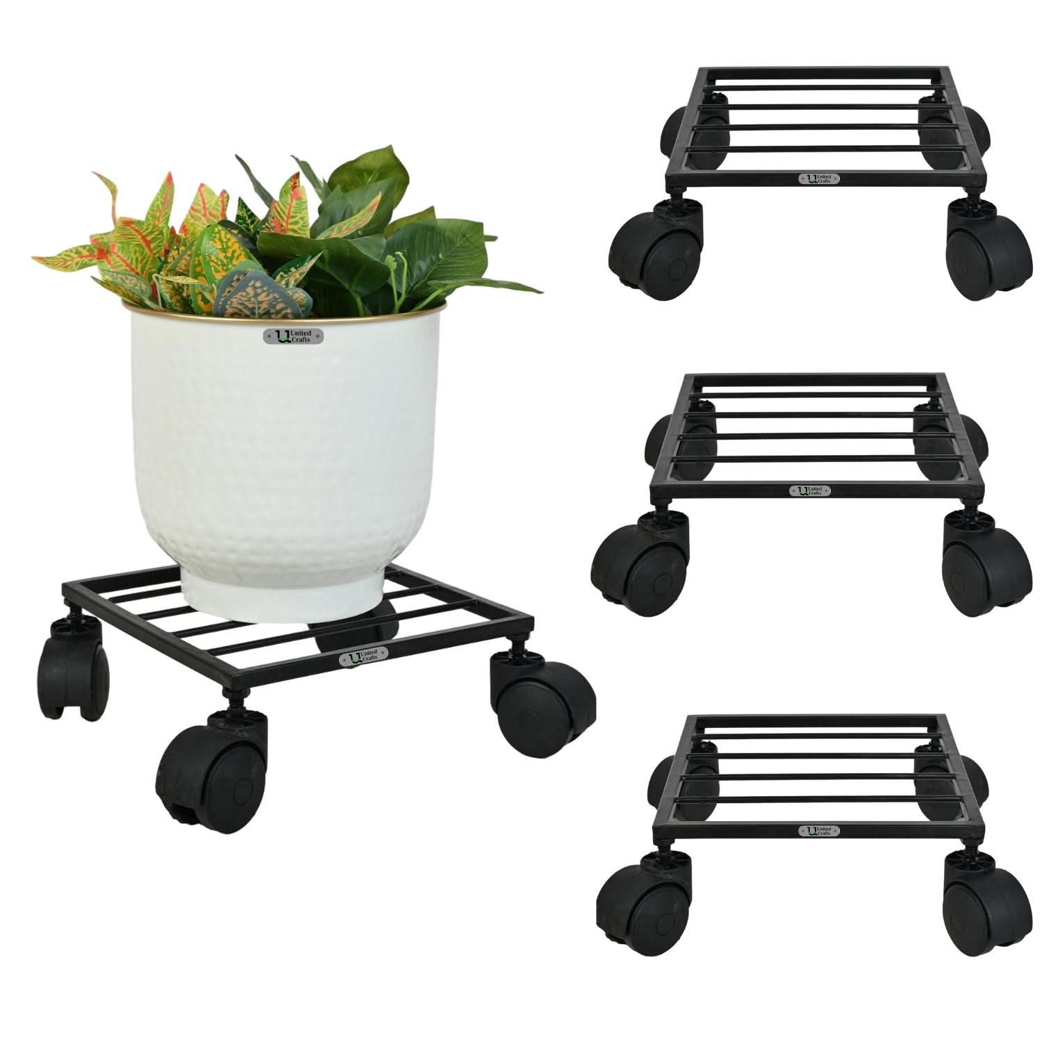 plant pot wheeled stands United Crafts Rozy Wheel Pot Stands for Planters