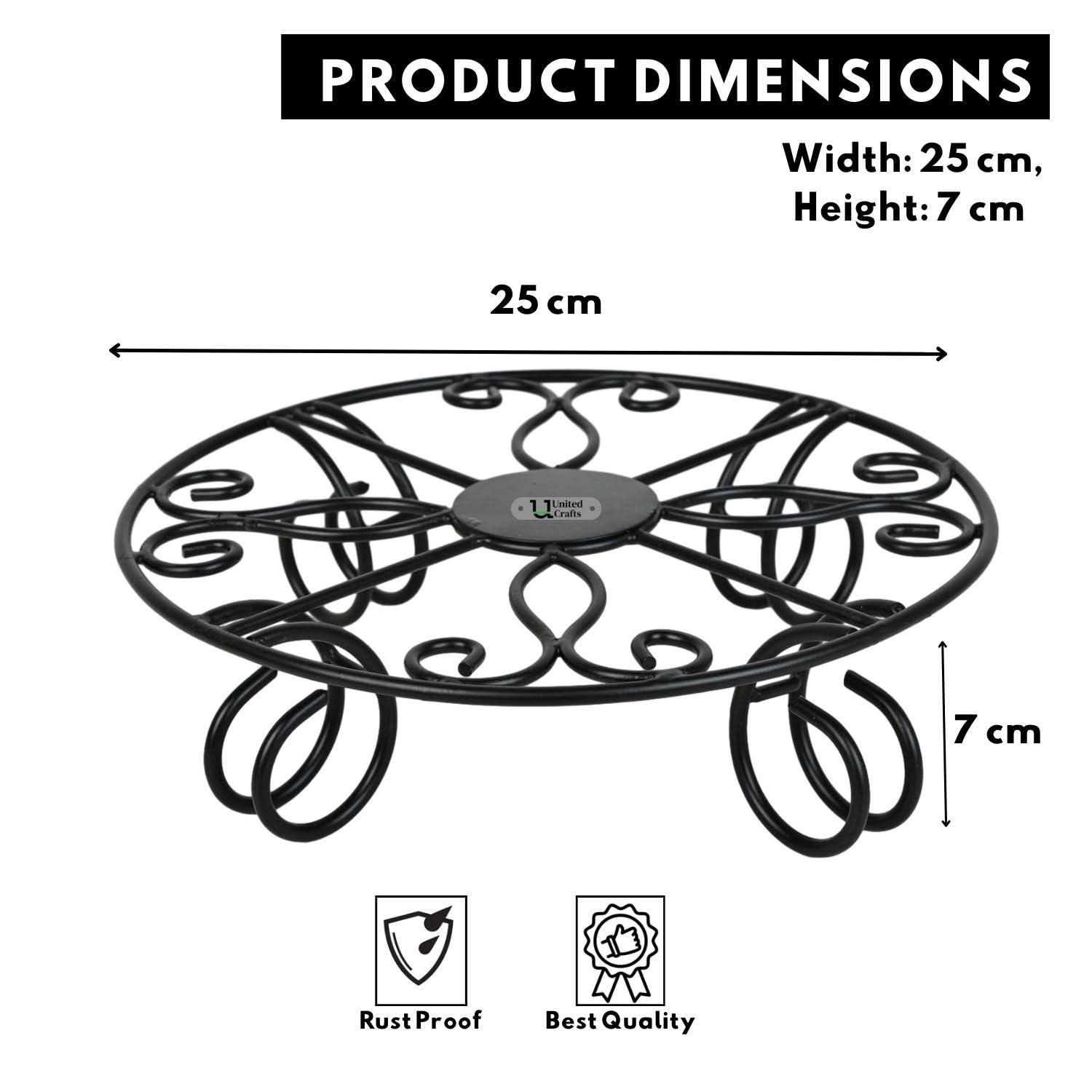 United Crafts Lilly Stands for Planters/Elegant Home & Garden Décor