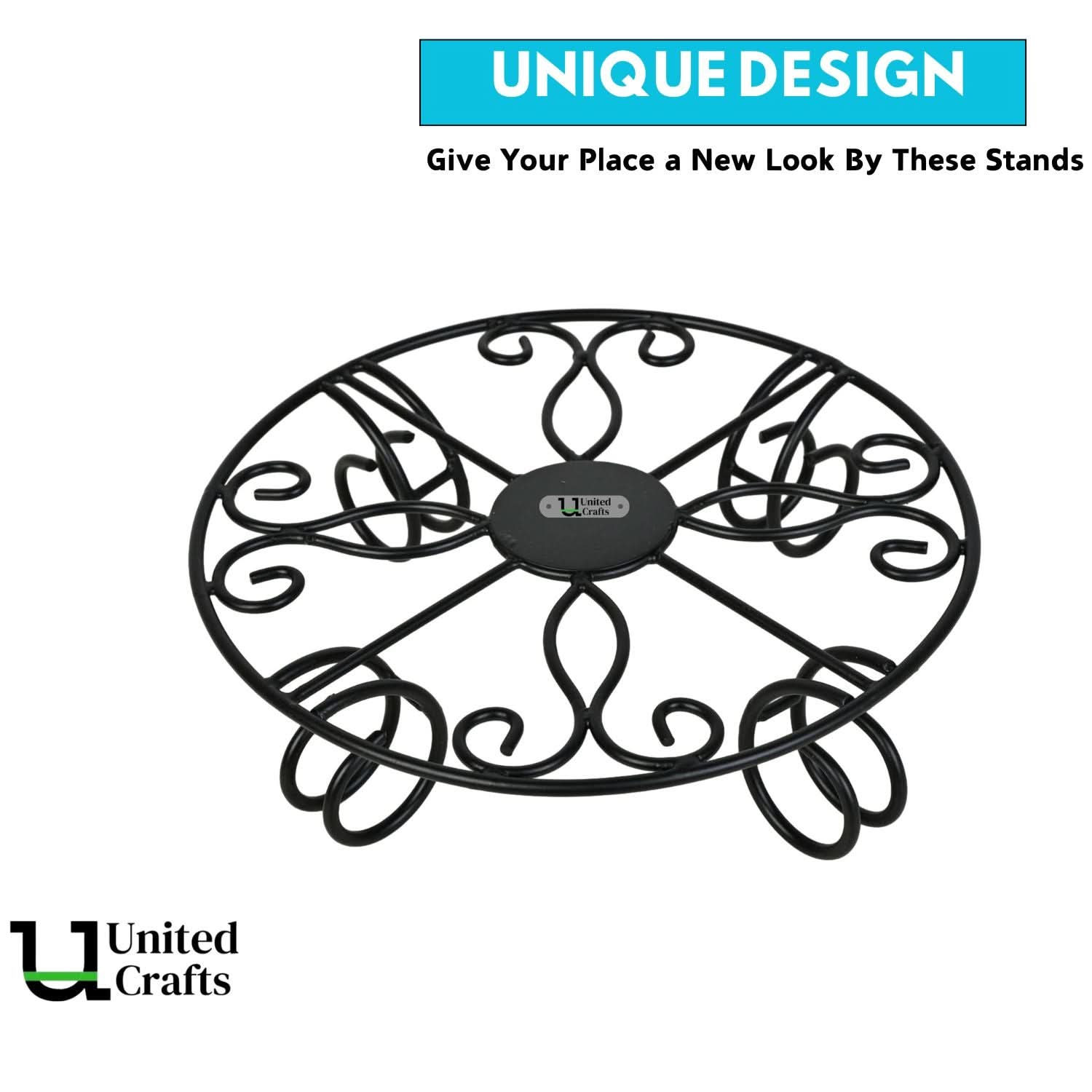 United Crafts Lilly Stands for Planters/Elegant Home & Garden Décor
