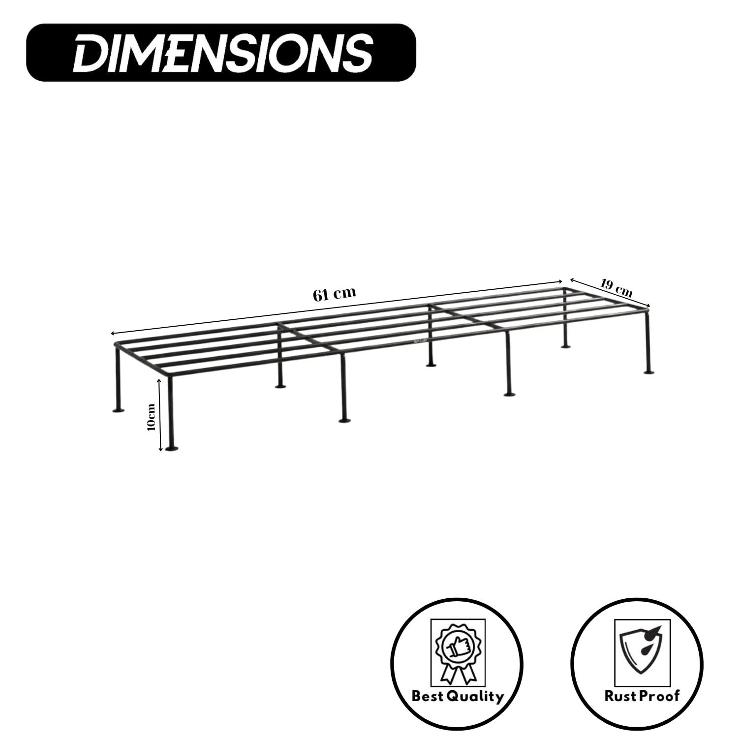 UnitedCrafts Ovon Metal Plant Stand, Flower Pot Holder ( Black 24*inch)