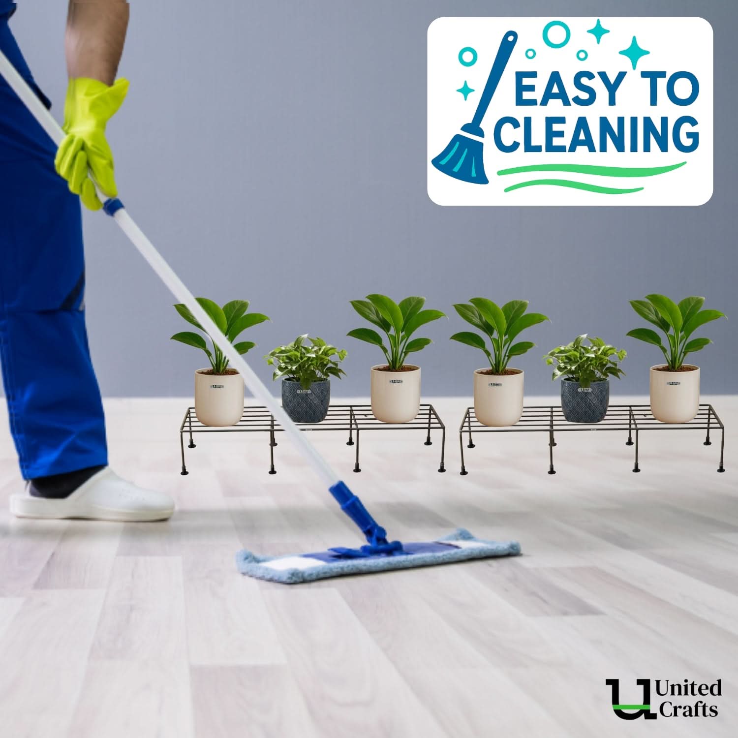 UnitedCrafts Ovon Metal Plant Stand, Flower Pot Holder ( Black 24*inch)