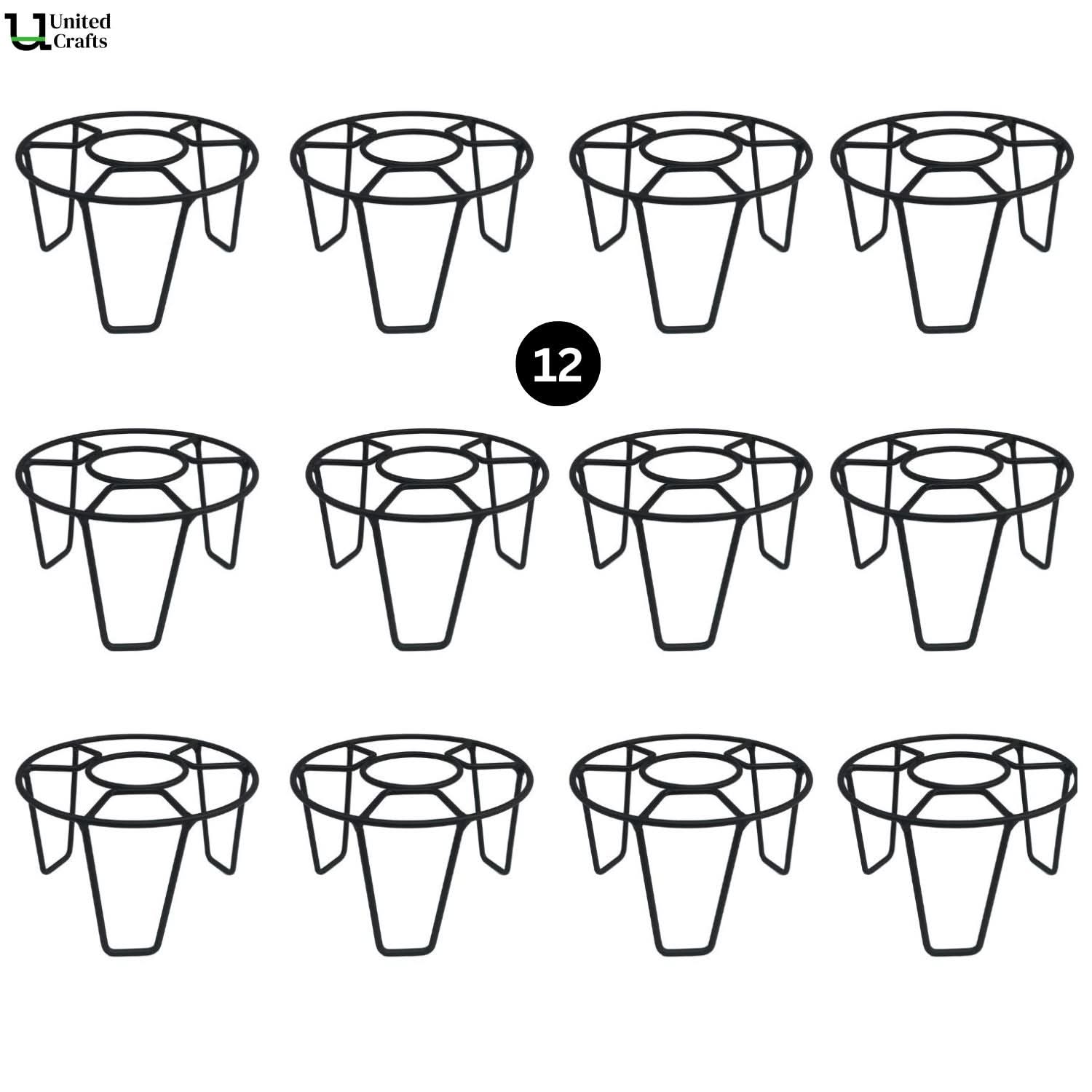 UnitedCrafts Basic Pot Stand/High-Quality Stands (Black)