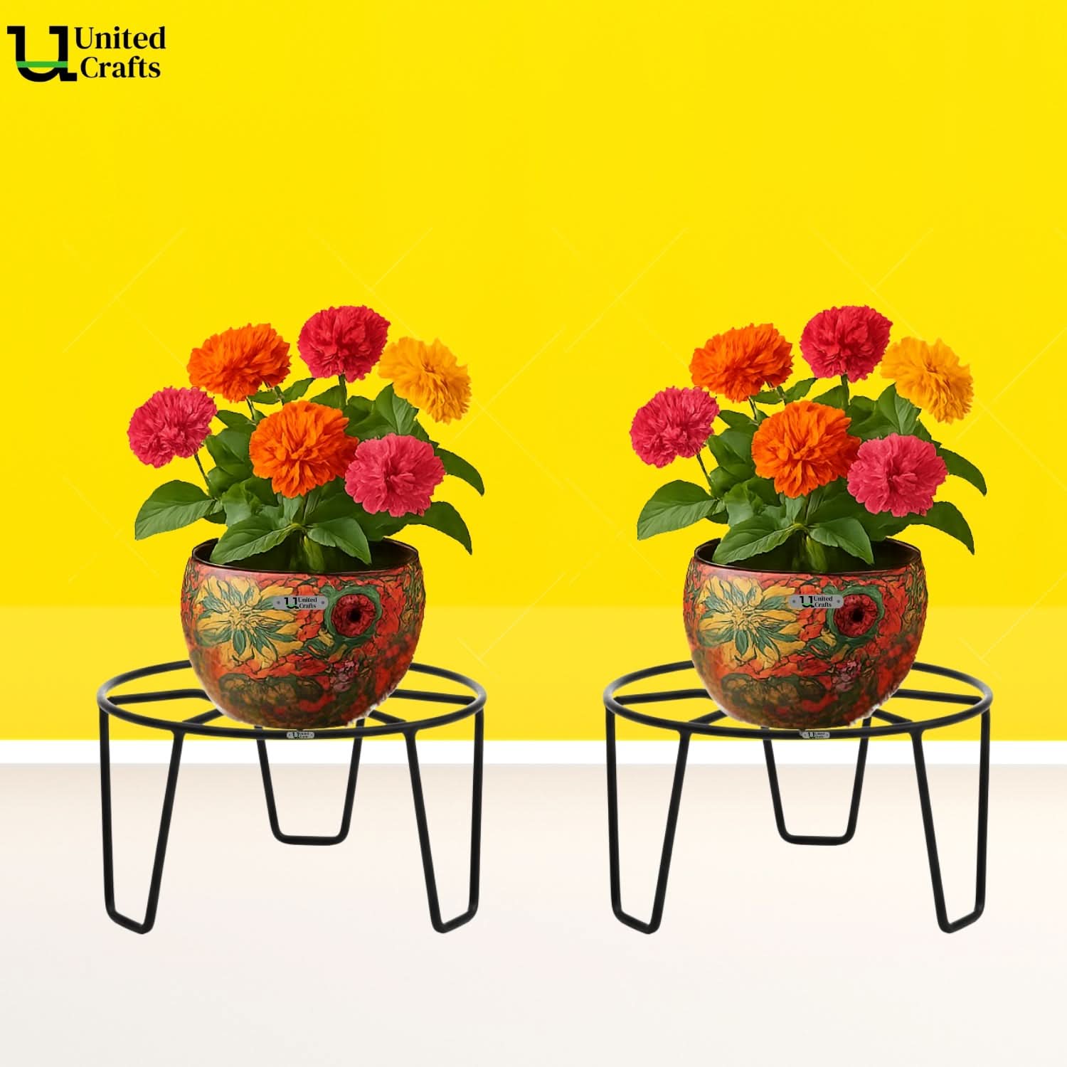 UnitedCrafts Basic Pot Stand/High-Quality Stands (Black)