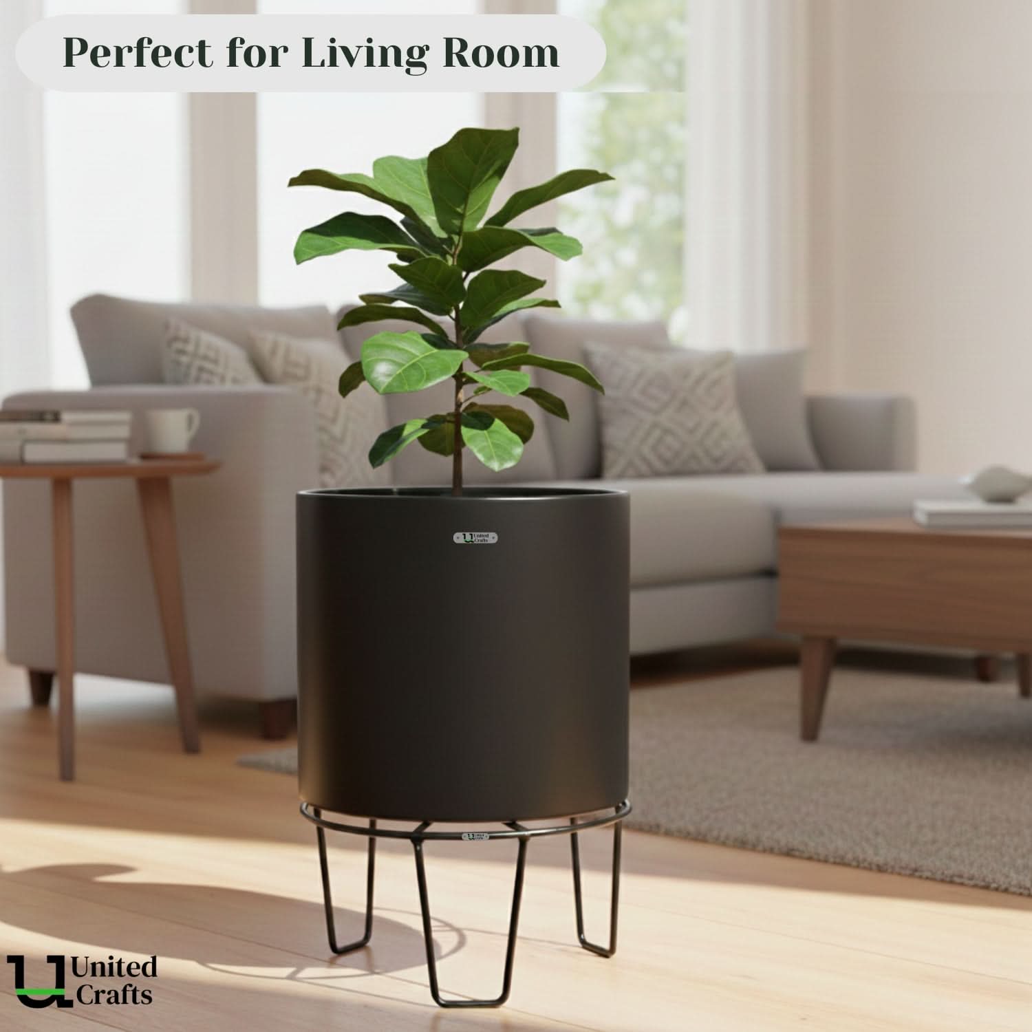 UnitedCrafts Basic Pot Stand/High-Quality Stands (Black)