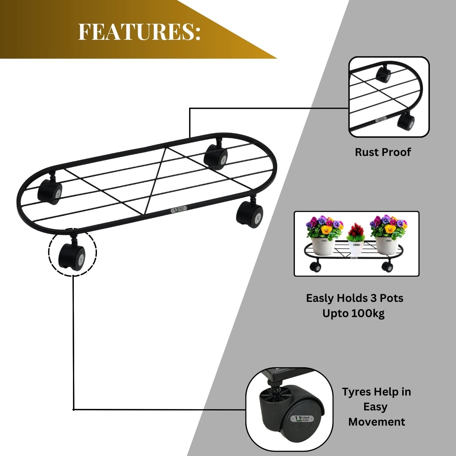 United Crafts Ravo Pot Stands for Home and Garden