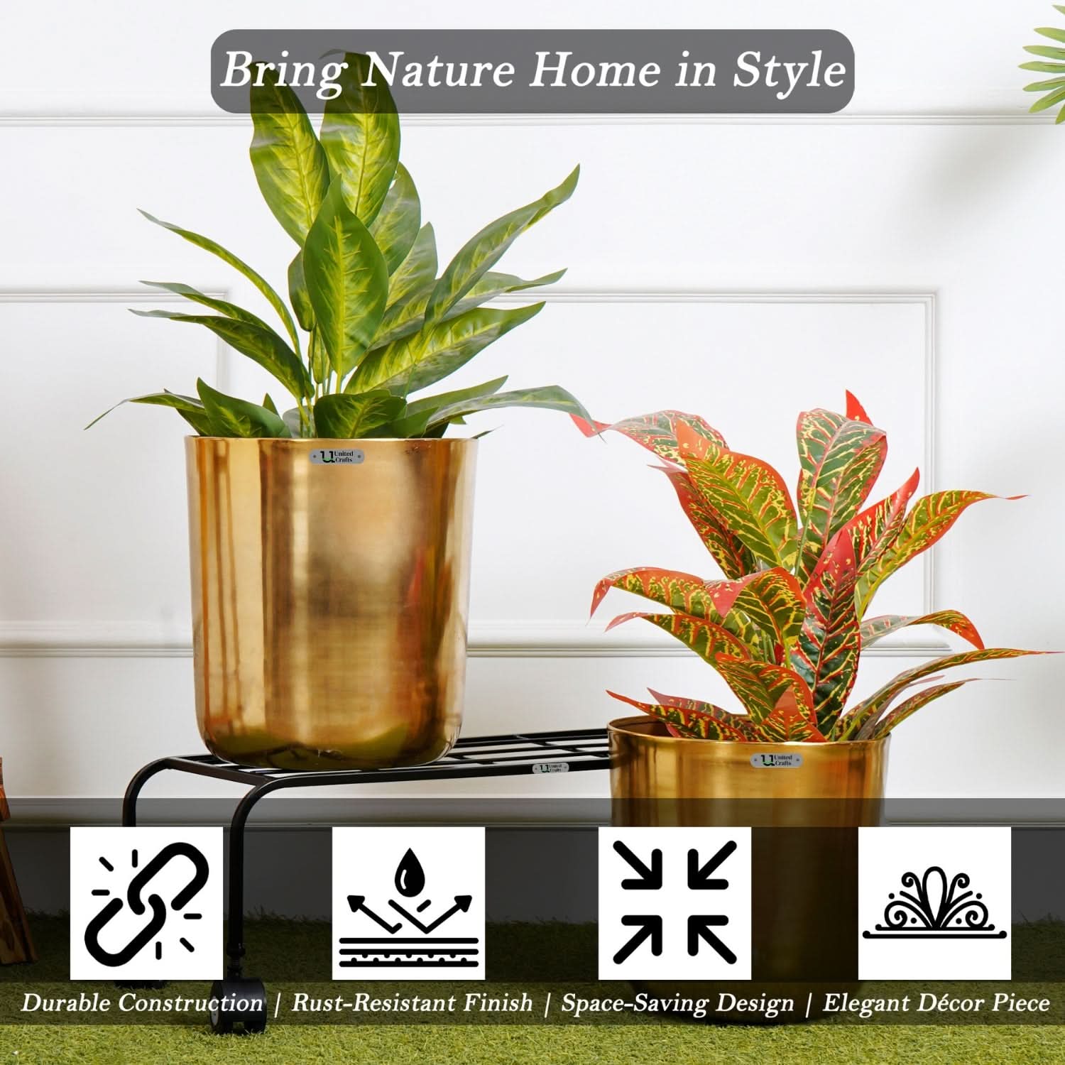 United Crafts Mega Pot Stands-High Quality Metal Stand for Home