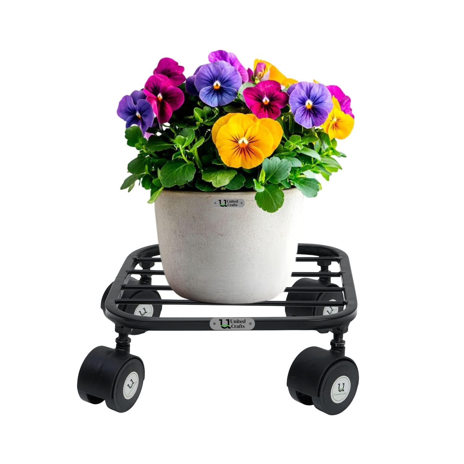 United Crafts Liva Wheel Pot Stands for Planters