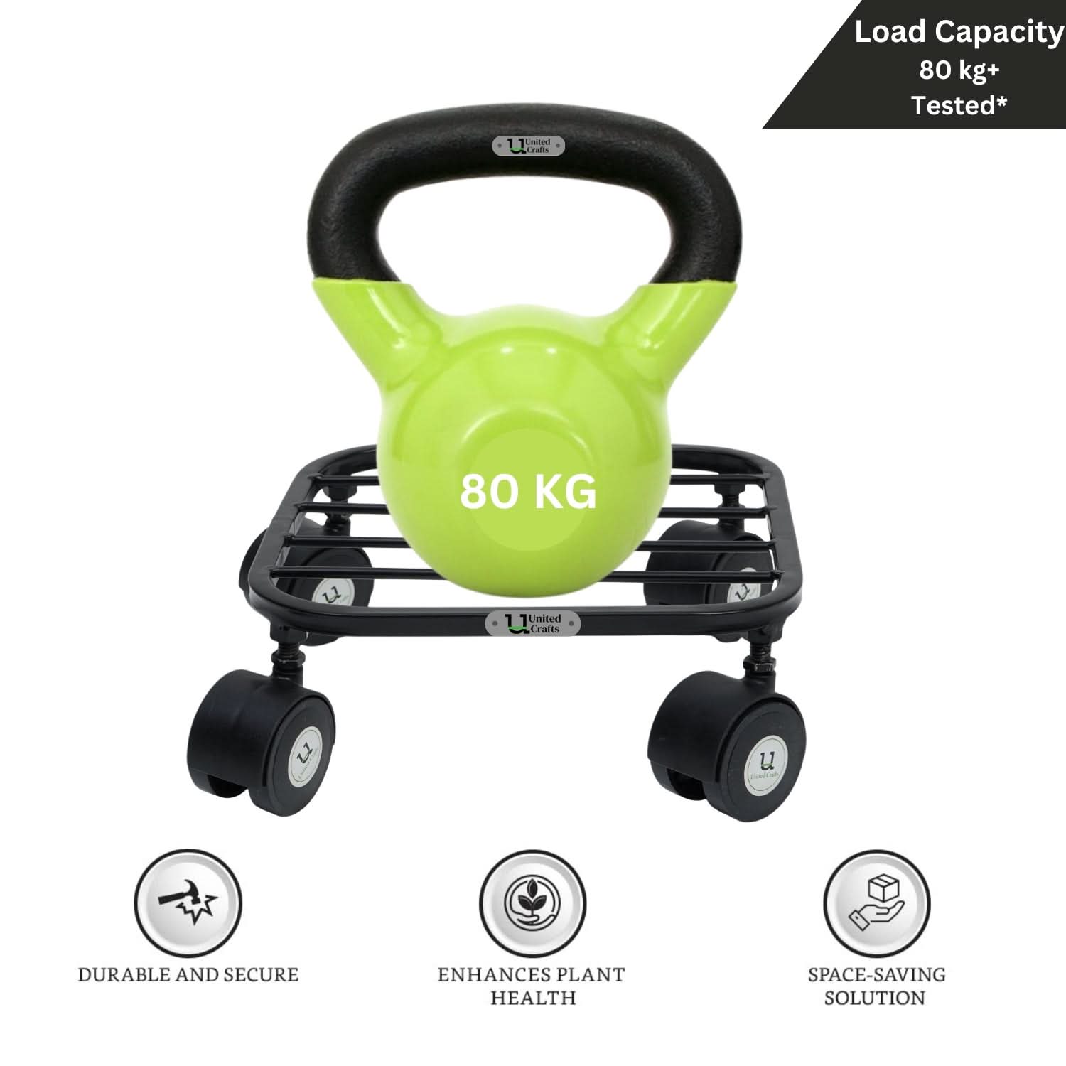 United Crafts Liva Wheel Pot Stands for Planters