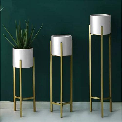 Modern Big Tall Metal Pots Stands for Home Decoration ( Set of 3 )