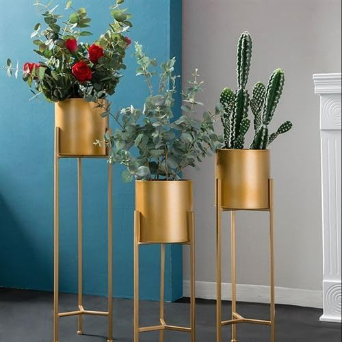 Modern Big Tall Metal Pots Stands