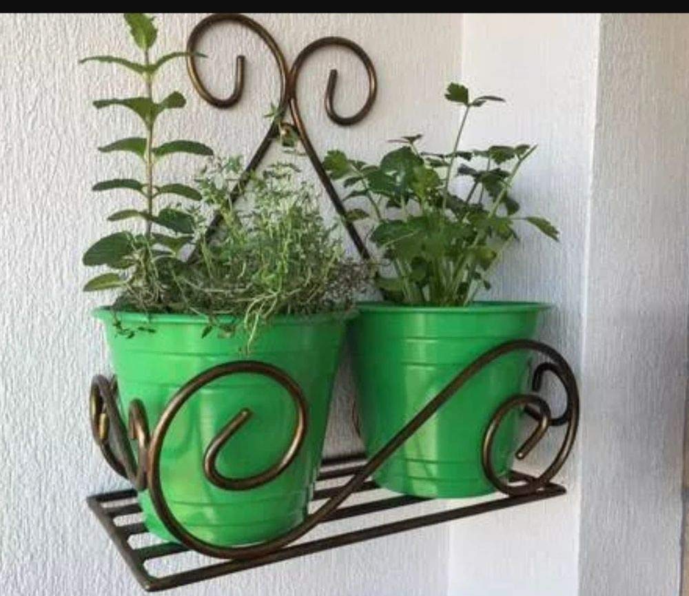 Shelf Rack Pot Holder (Pack of 2) Black