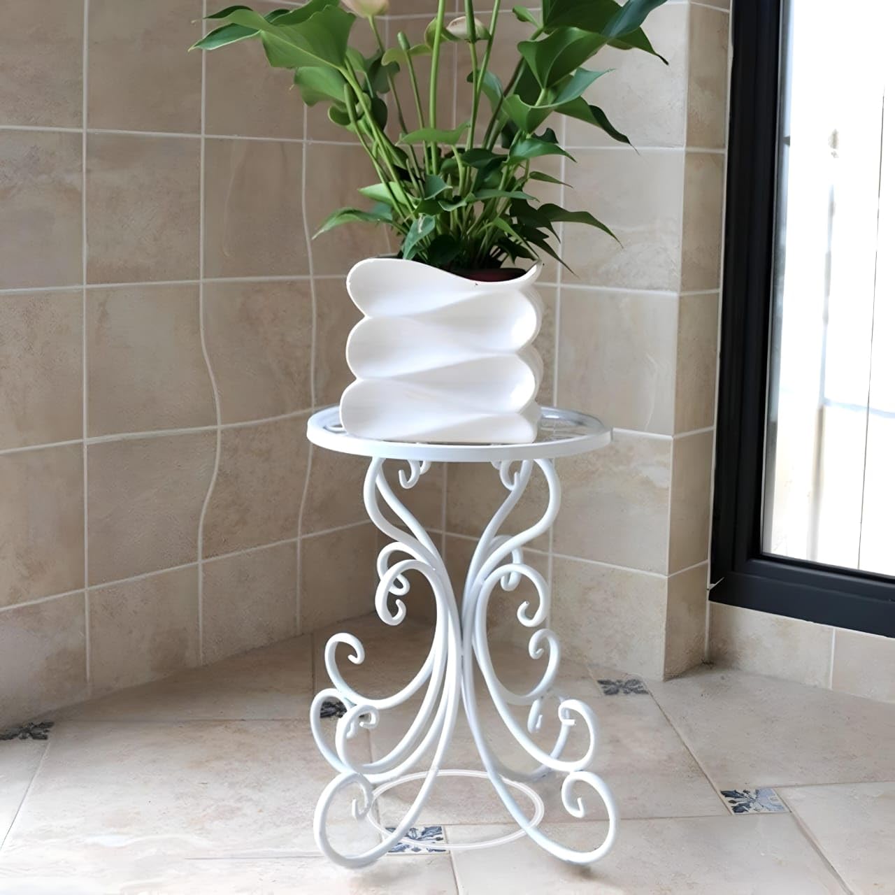 Opaque39 Planters Pot Stand (White)