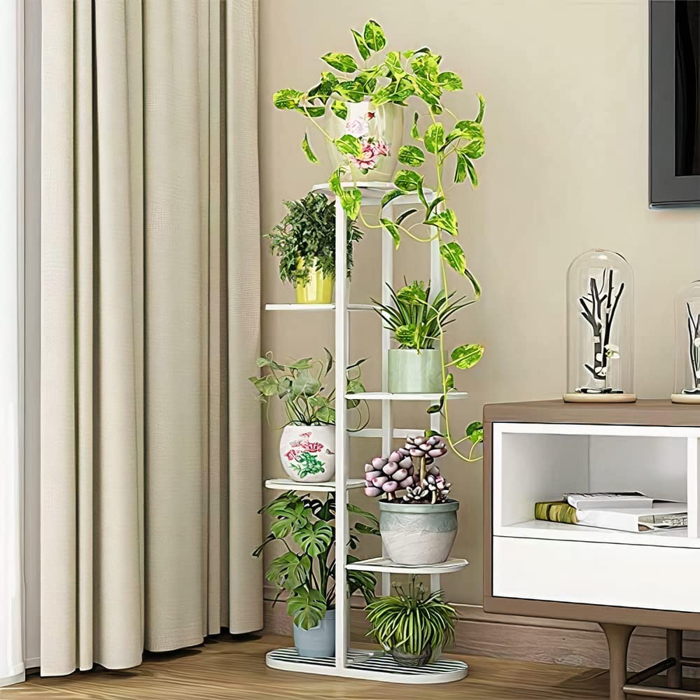 UnitedCrafts 6 Tier 7 Potted Metal Plant Stand Multiple Shelves