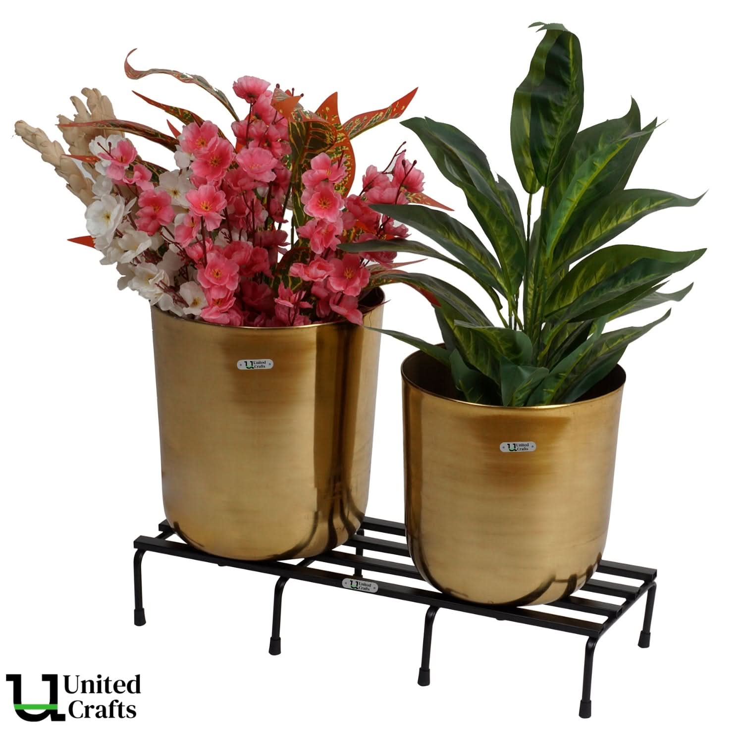 United Crafts Rugged Metal Planter Stand for Home & Garden