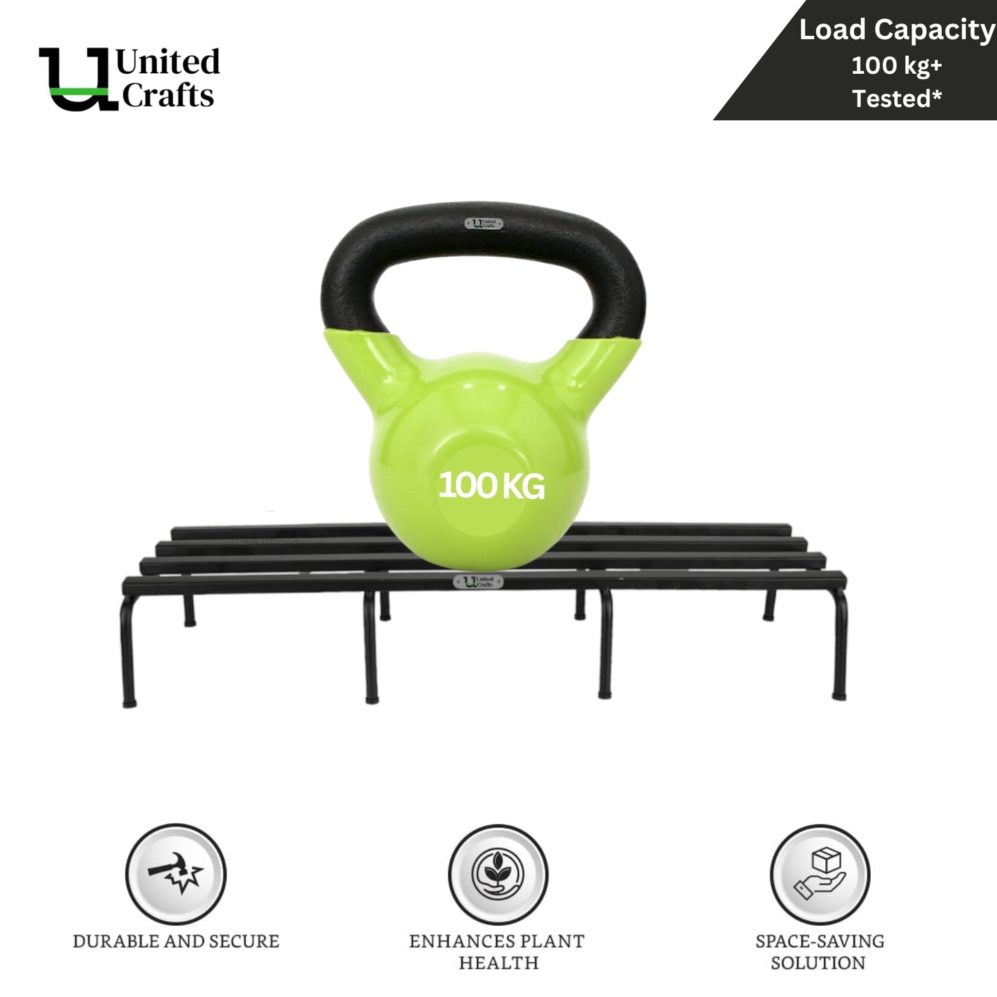 United Crafts Rugged Metal Planter Stand for Home & Garden