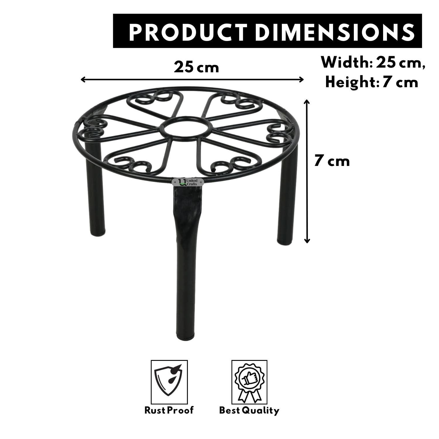 UnitedCrafts Trivia Metal Pot Stand High Quality & Unique Design