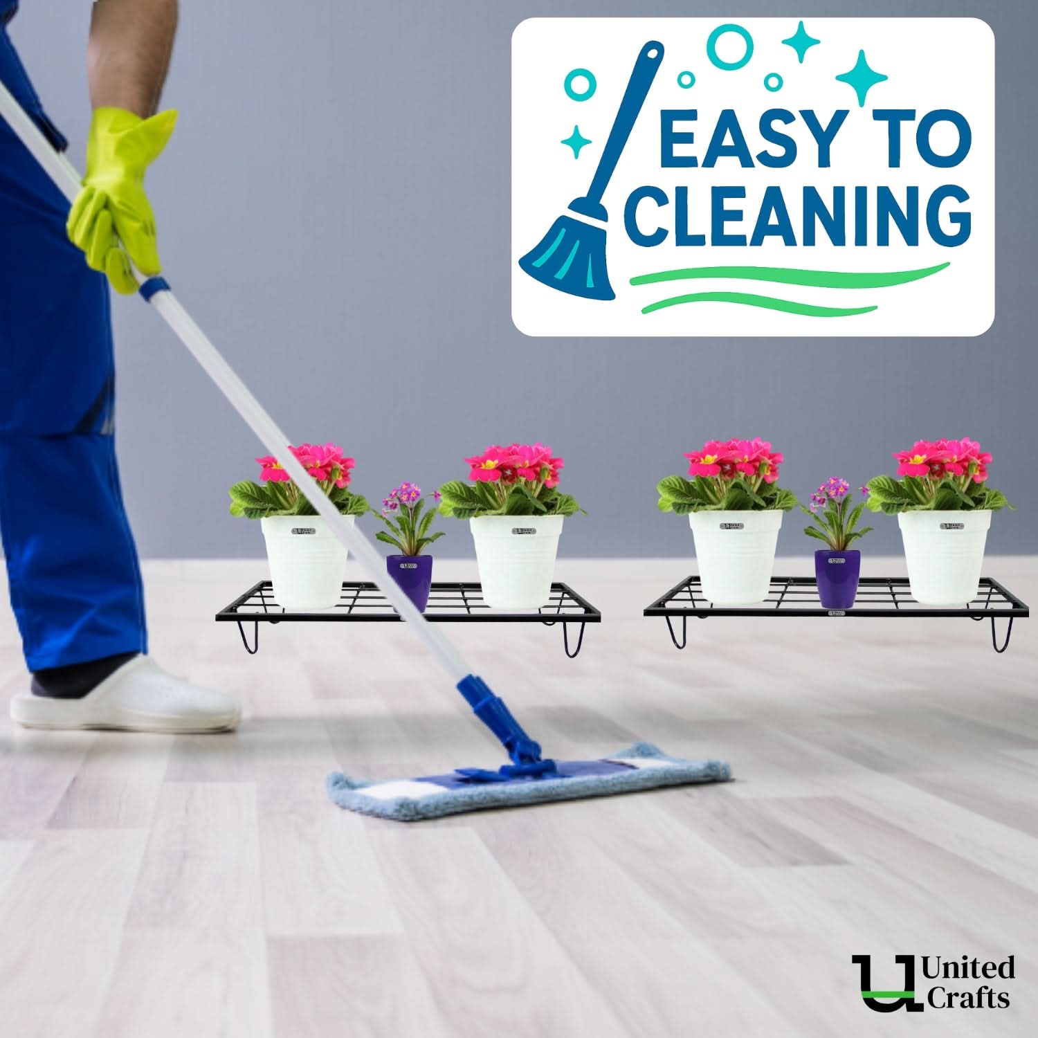 United Crafts BRAK Heavy Rectangle Plant Stand – Indoor & Outdoor