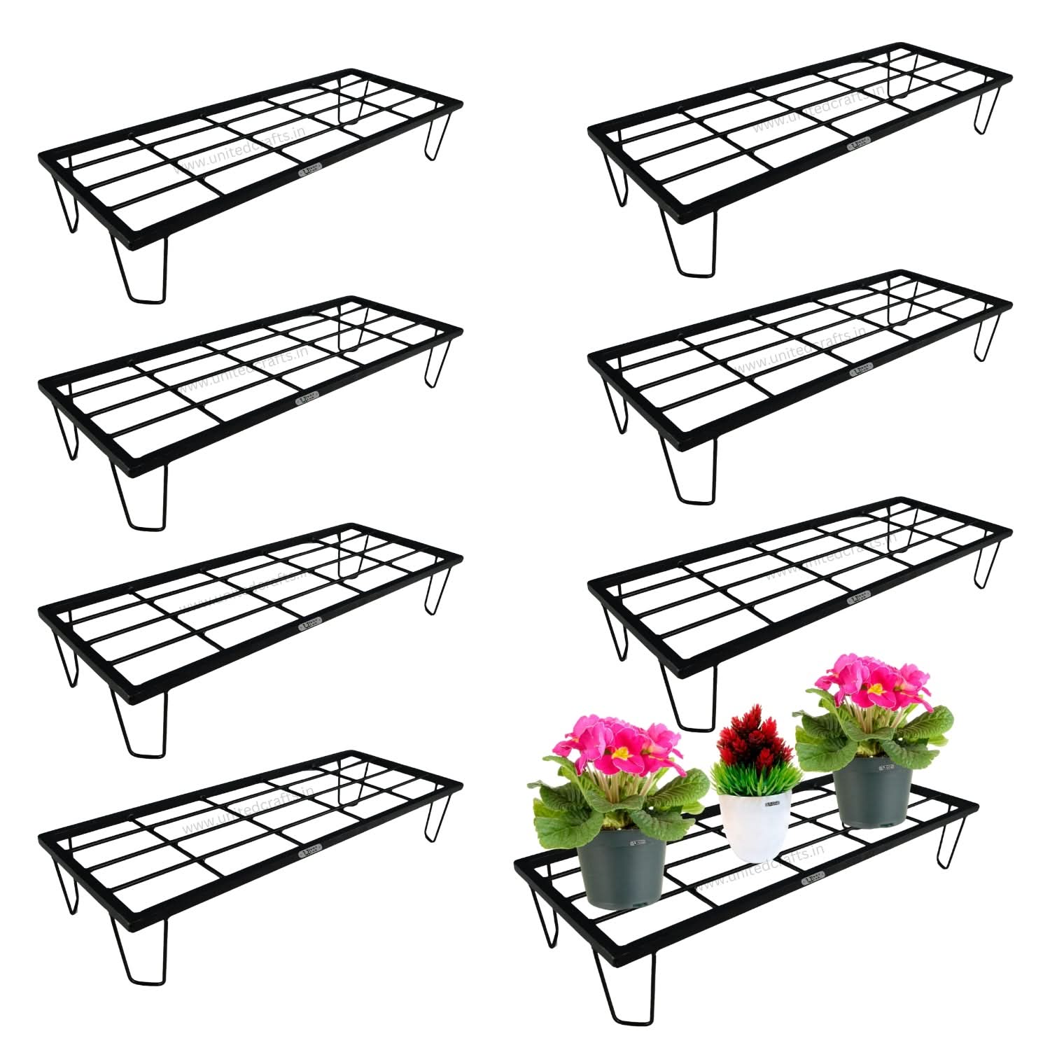 United Crafts BRAK Heavy Rectangle Plant Stand – Indoor & Outdoor