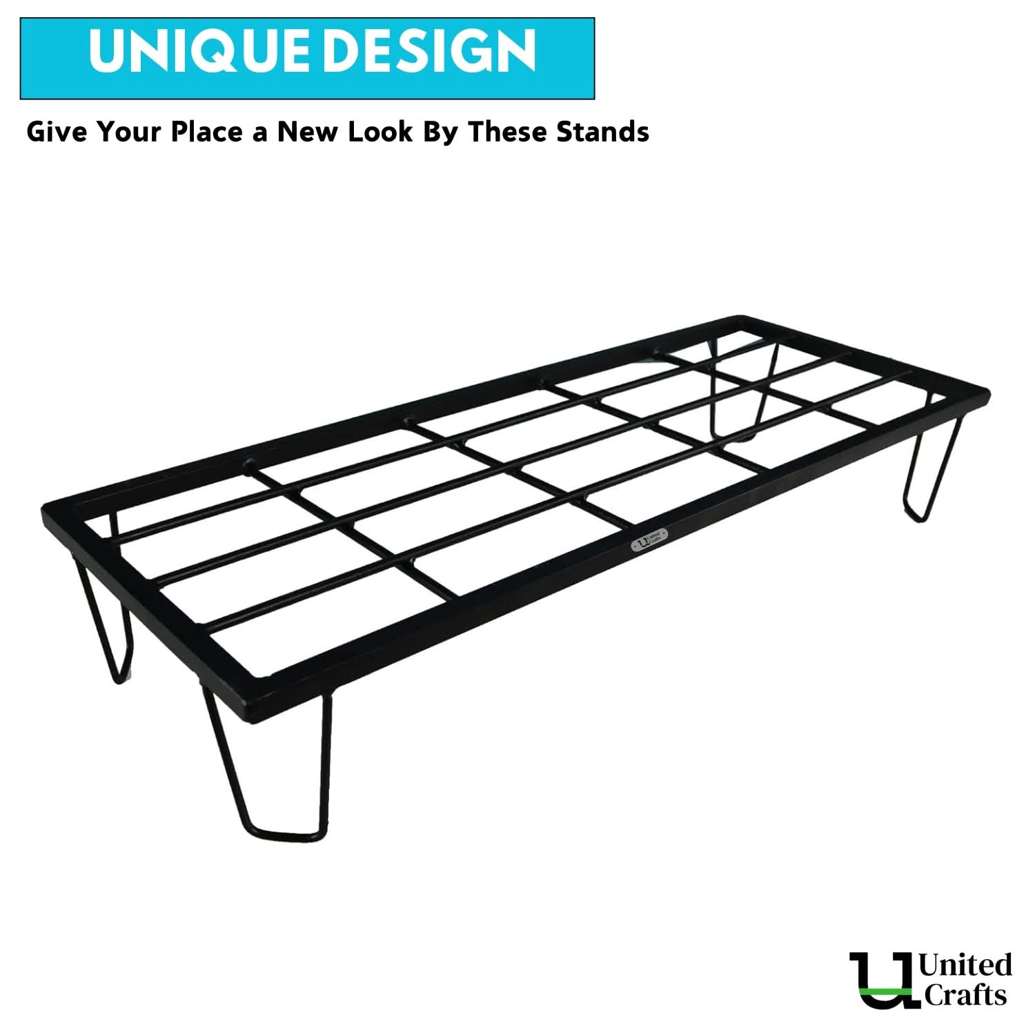 United Crafts BRAK Heavy Rectangle Plant Stand – Indoor & Outdoor