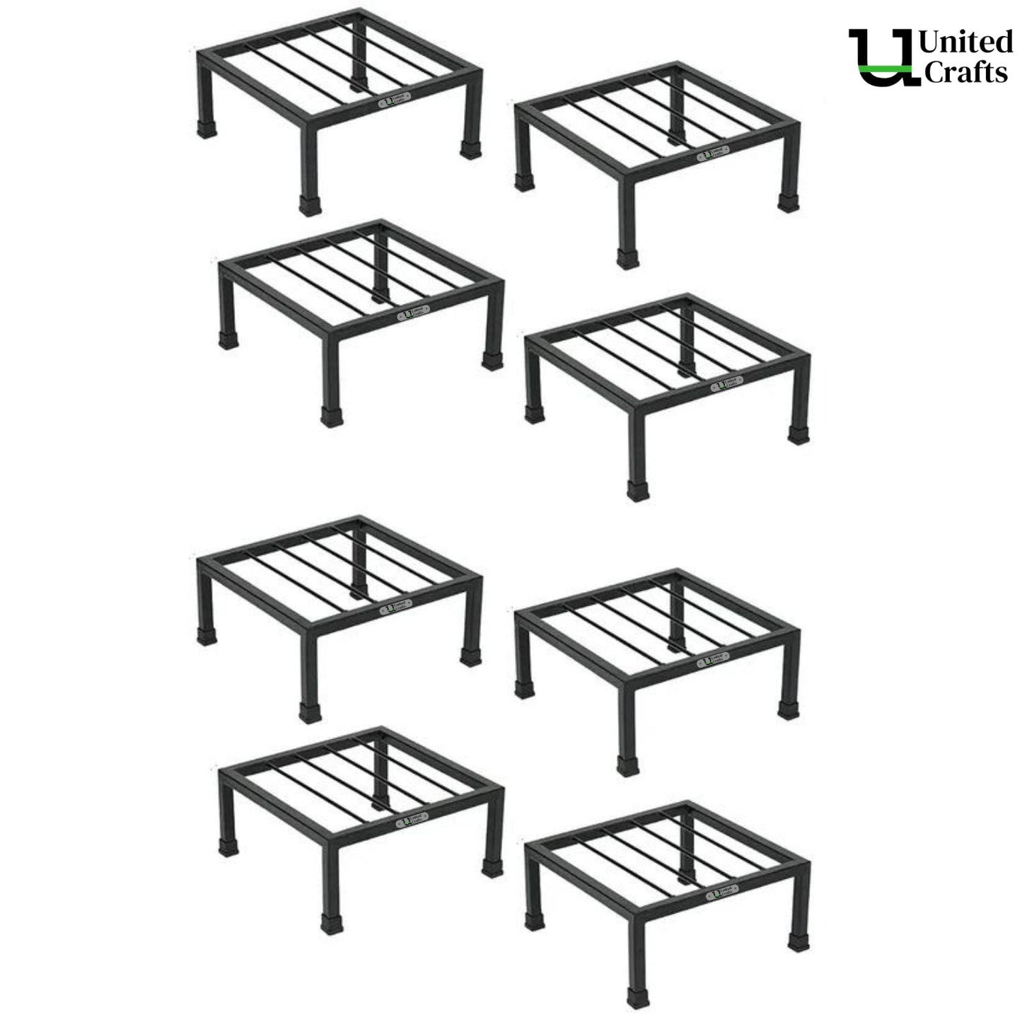 UnitedCrafts MAD Metal Plant Stand – Strong, Durable & Sturdy (Black)