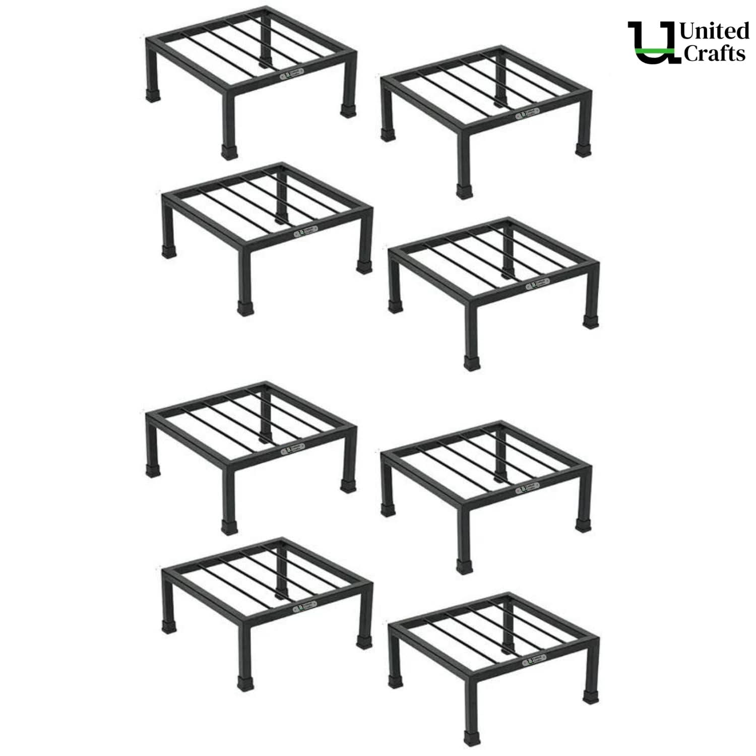 UnitedCrafts MAD Metal Plant Stand – Strong, Durable & Sturdy (Black)