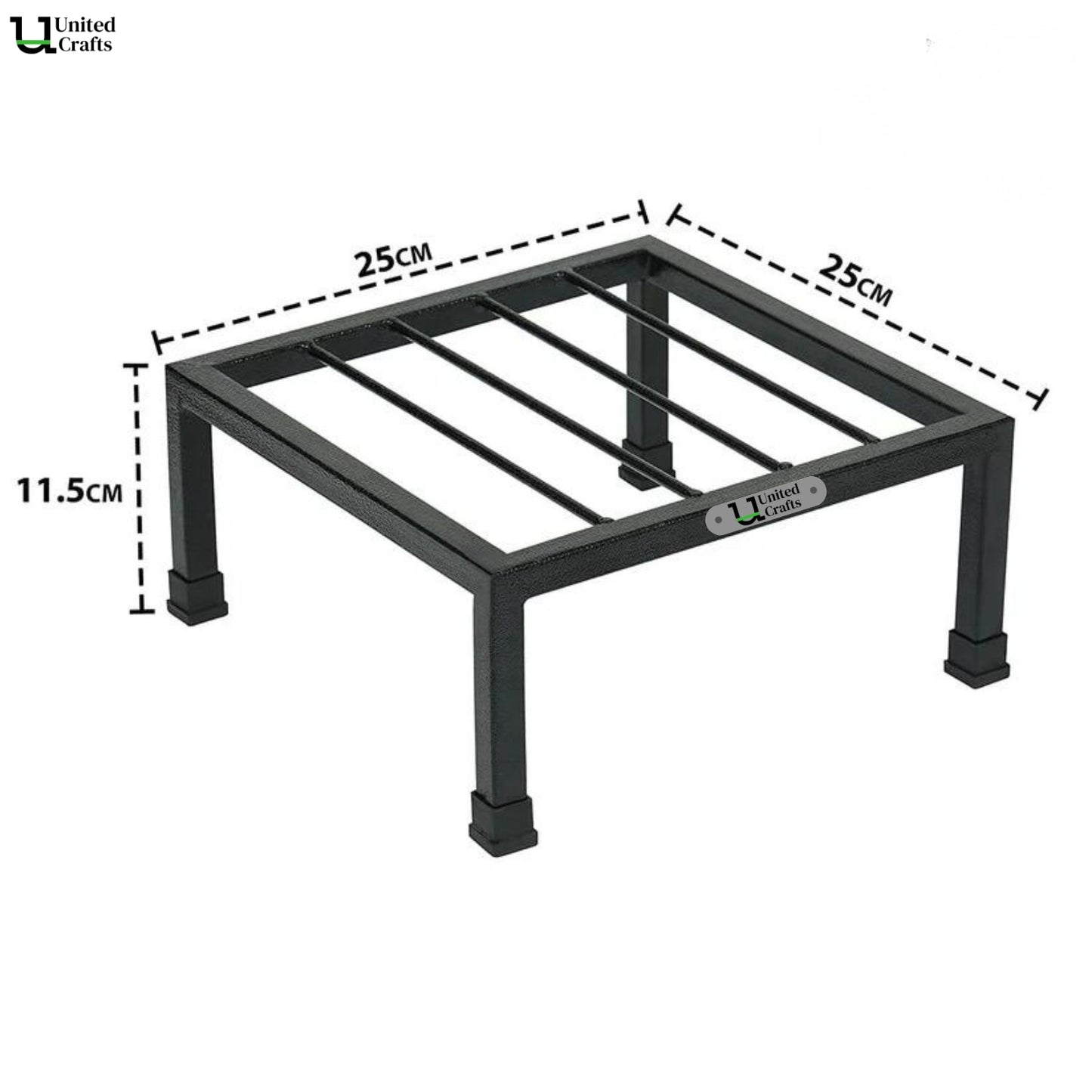 UnitedCrafts MAD Metal Plant Stand – Strong, Durable & Sturdy (Black)