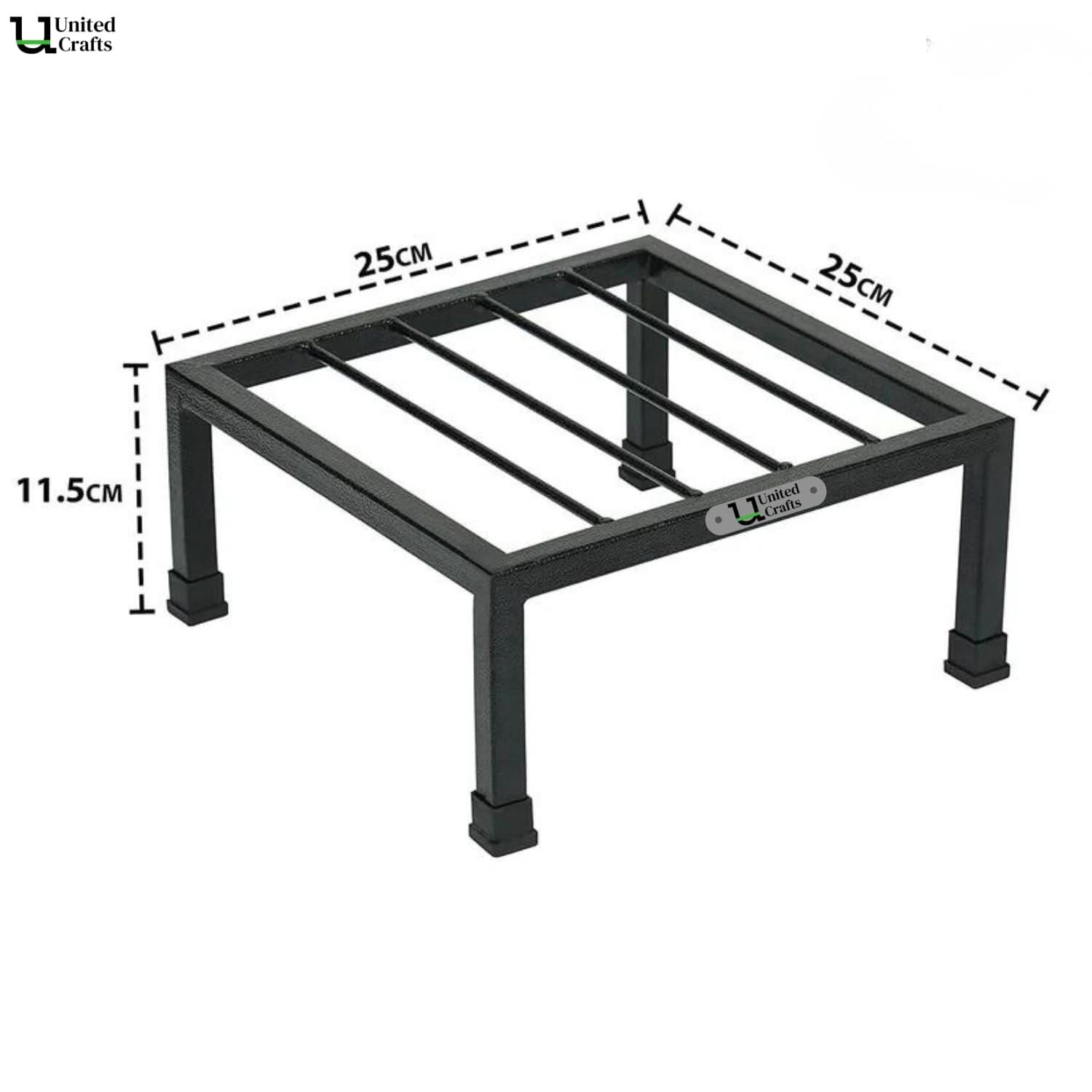 UnitedCrafts MAD Metal Plant Stand – Strong, Durable & Sturdy (Black)