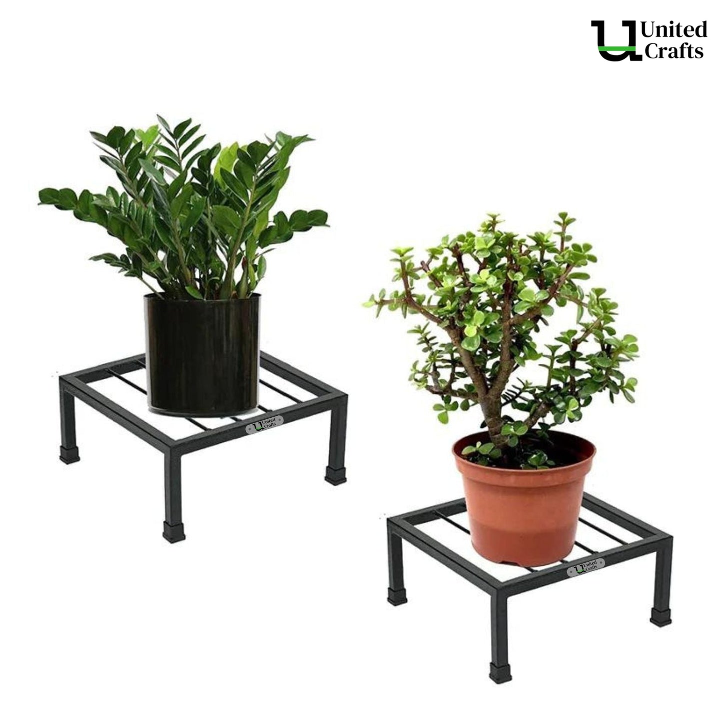 UnitedCrafts MAD Metal Plant Stand – Strong, Durable & Sturdy (Black)
