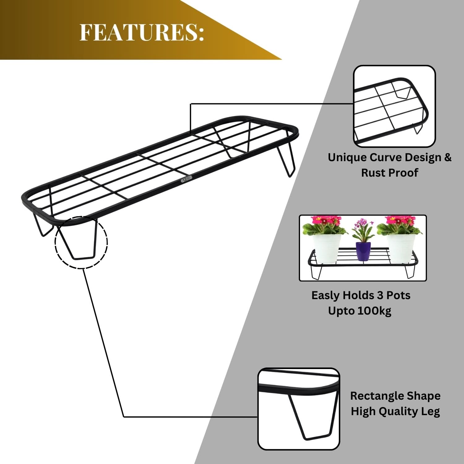 United Crafts Mavo Plant Stand for Pots