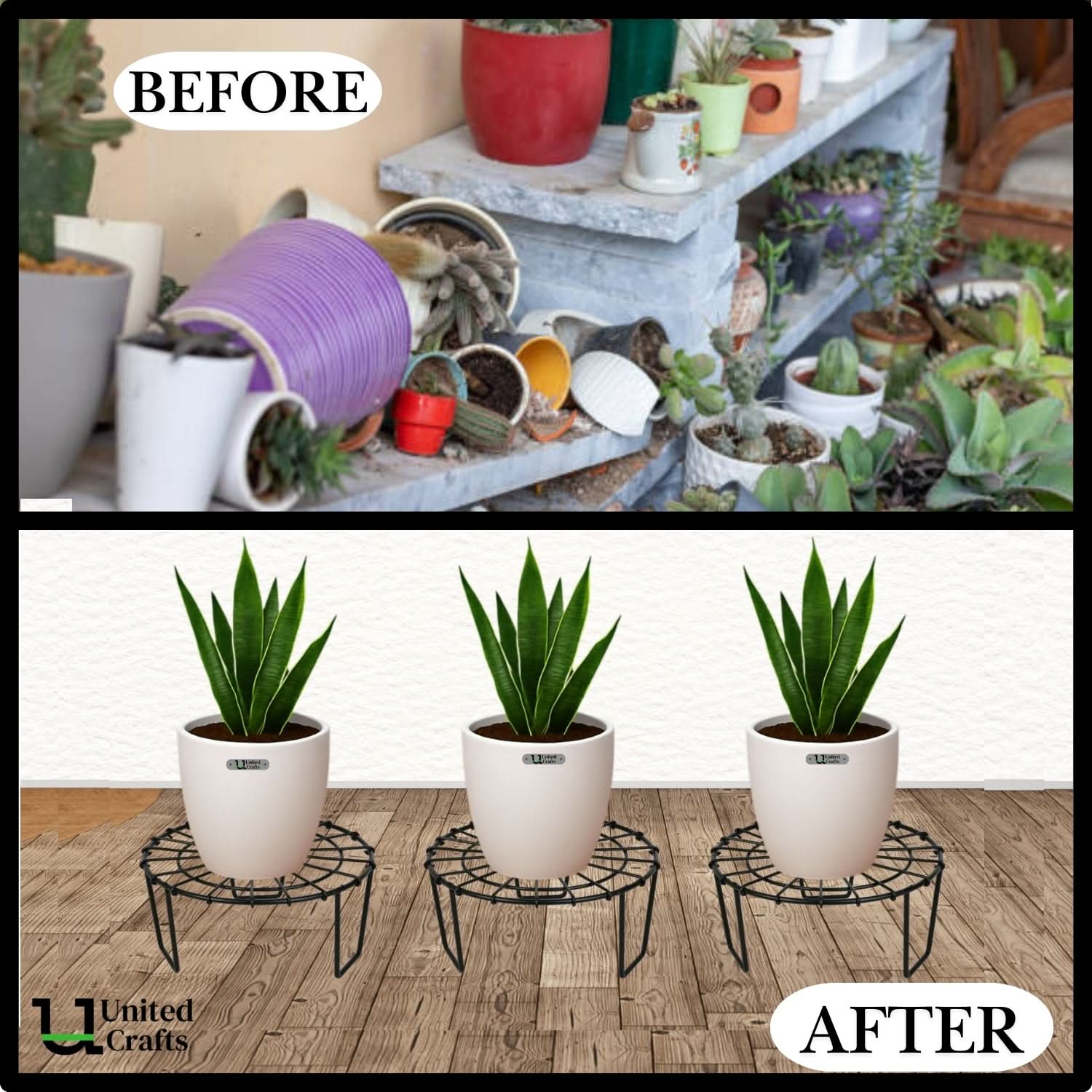 United Crafts Web Pots Stand- Unique Web Design