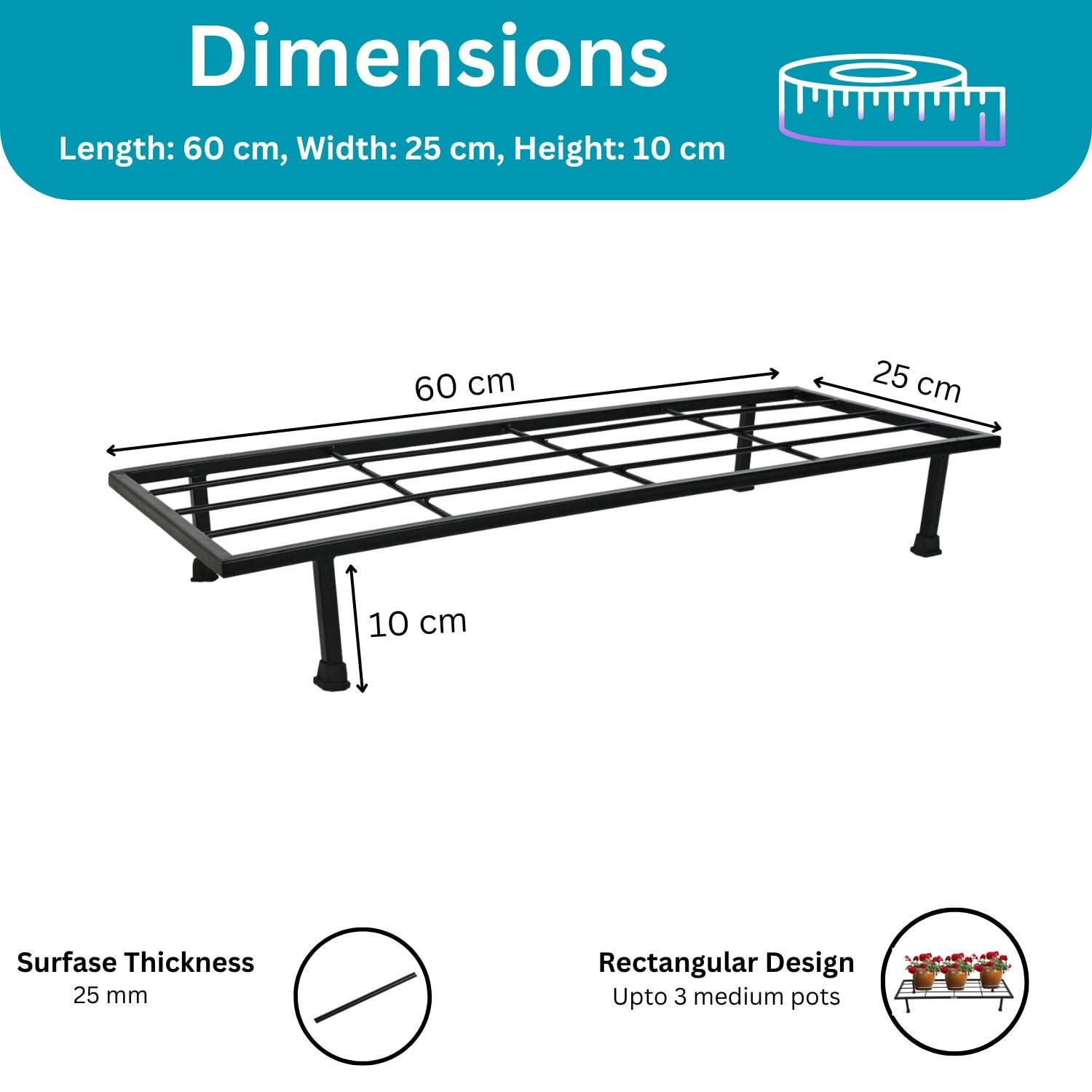 United Crafts Classy Gamla Pot Stand for Indoor & Outdoor