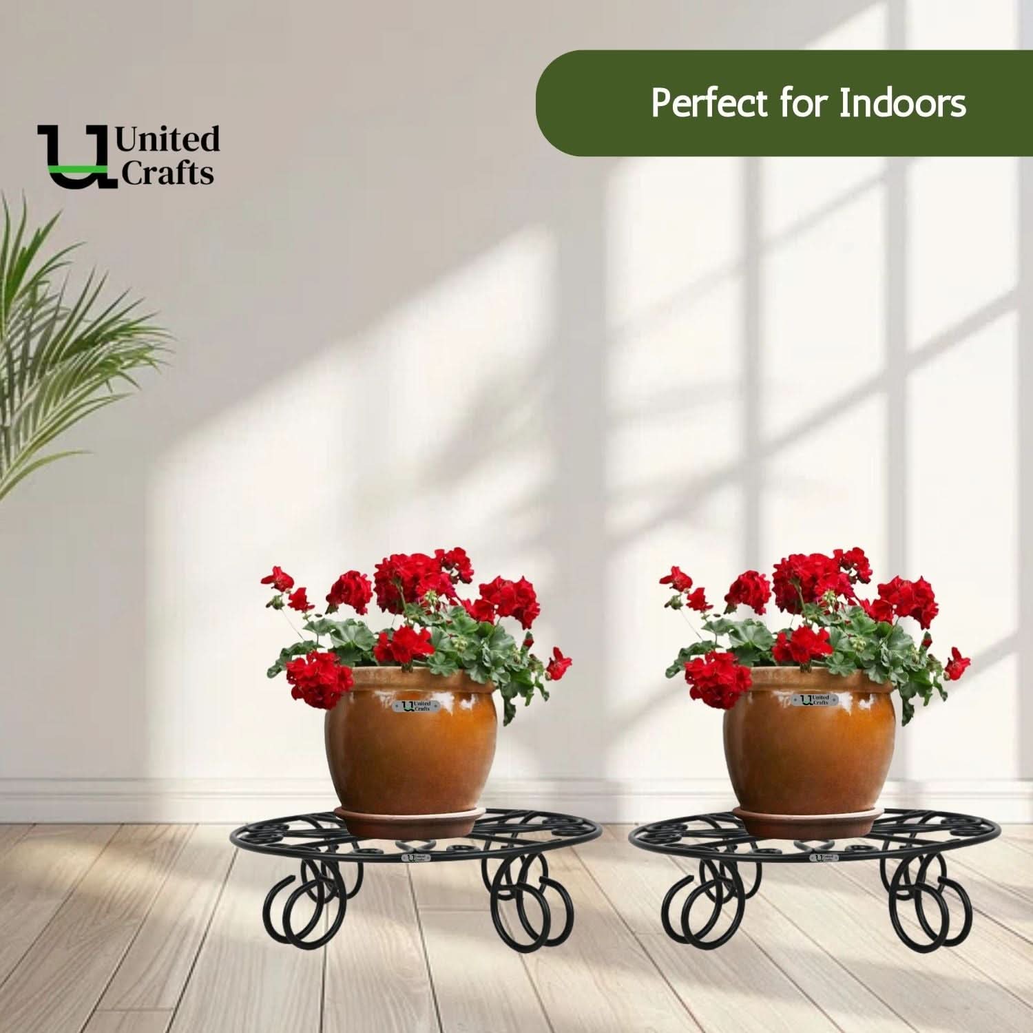 United Crafts Lilly Stands for Planters/Elegant Home & Garden Décor