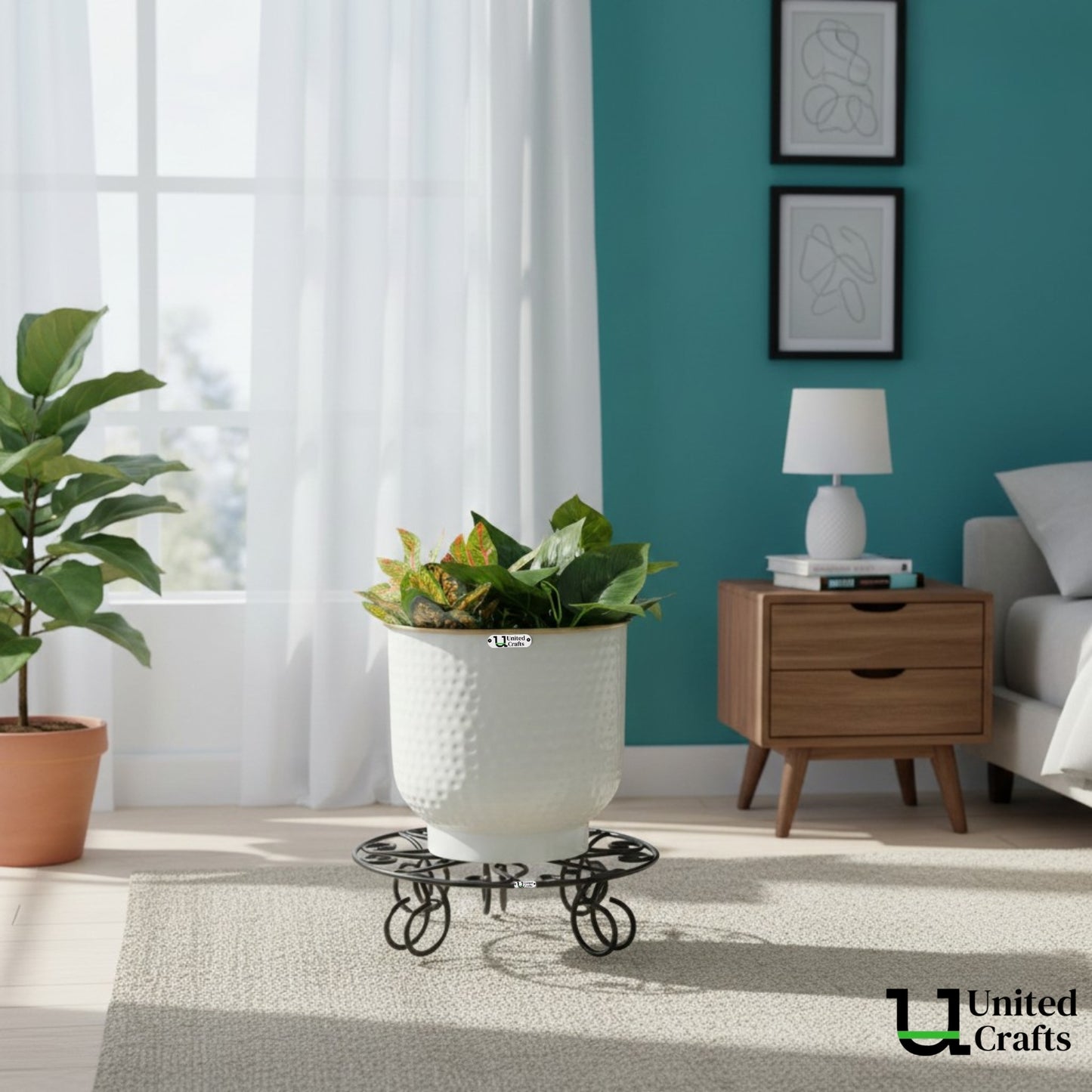 United Crafts Lilly Stands for Planters/Elegant Home & Garden Décor