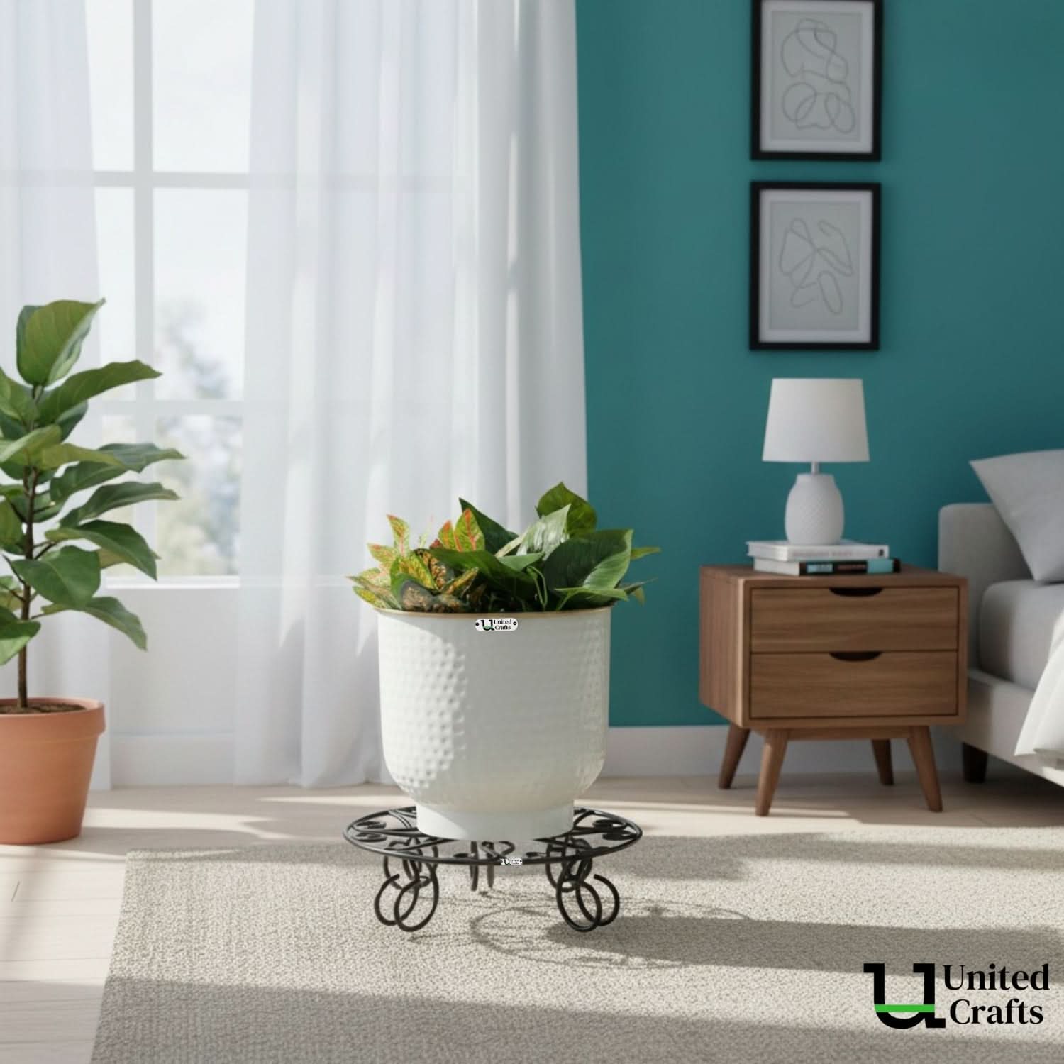United Crafts Lilly Stands for Planters/Elegant Home & Garden Décor