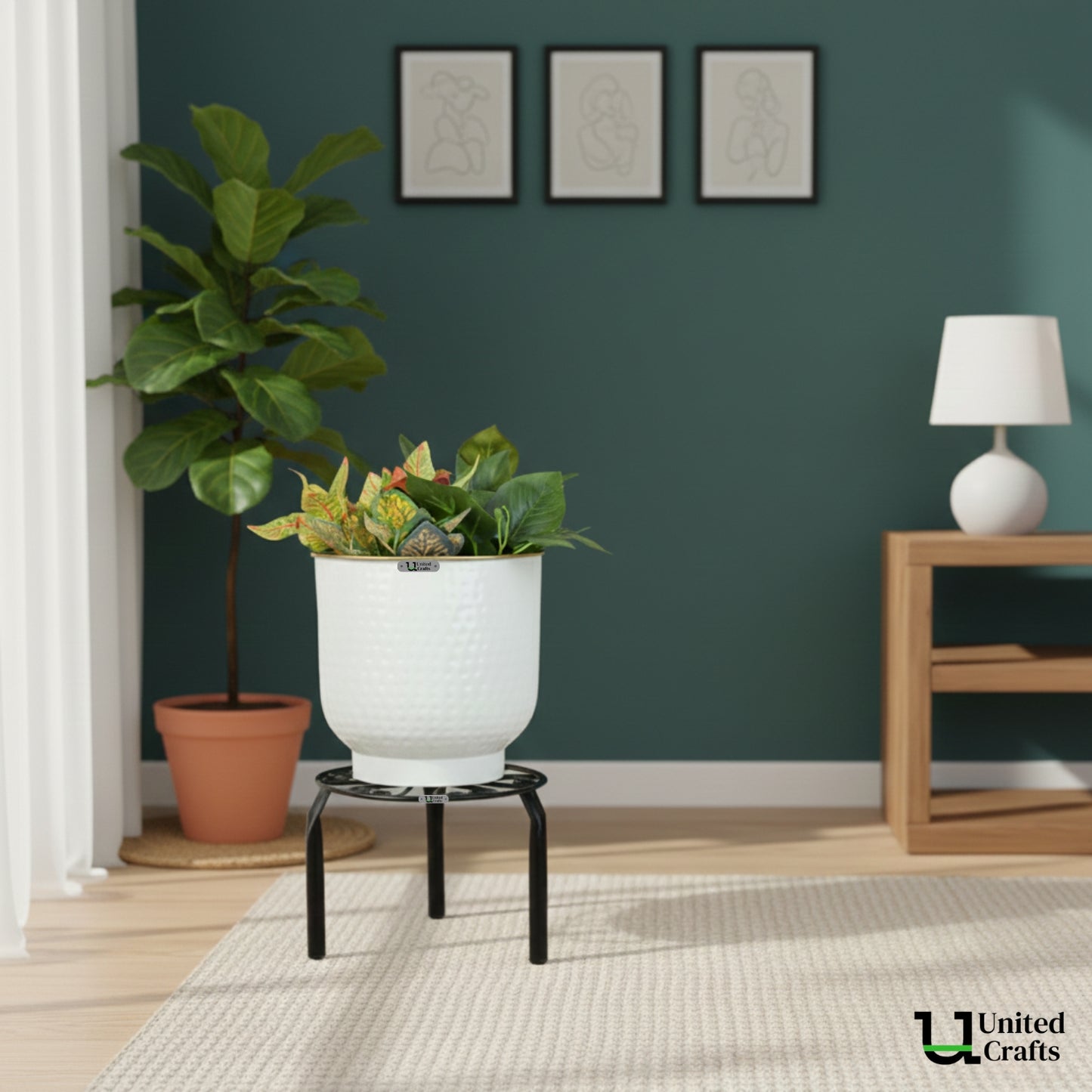 UnitedCrafts Trivia Metal Pot Stand High Quality & Unique Design